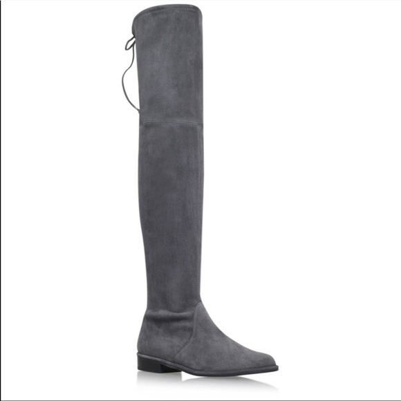 Stuart Weitzman Lowland Suede Over-the-Knee Boots in Grey‎ Size 7.5 - Picture 1 of 13